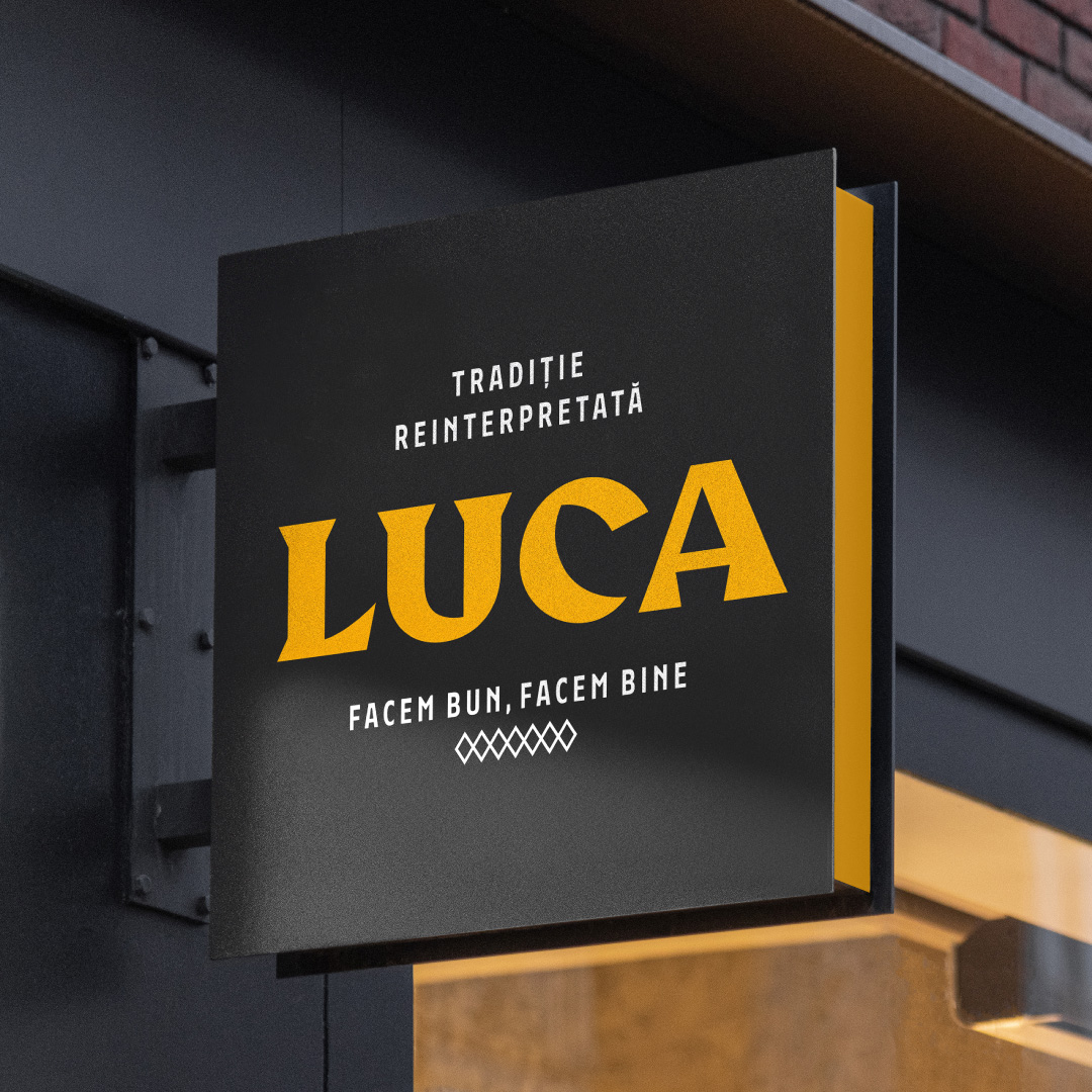 LUCA signage — rebranding by Brandient