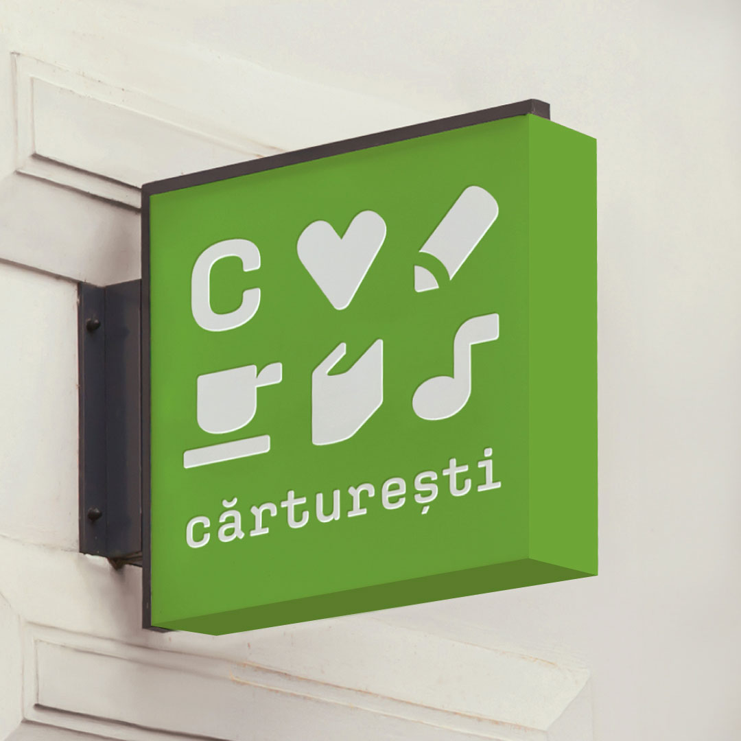 Cărturești signage — rebranding by Brandient